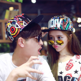 韩版青年情侣男士女士潮流休闲刺绣个性棒球帽青少年学生嘻哈帽潮