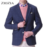 ZIOZIA韩国男装韩版修身棉麻透气薄款休闲西服外套 CAU1KC1102