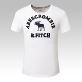 Abercrombie Fitch夏季新款男装T恤 af男士简约时尚圆领修身短袖
