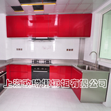 欧琳娜不锈钢橱柜定制上海厨房厨柜整体定做304全不锈钢台面橱柜