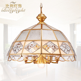 比利 铜灯全铜欧式客厅吊灯创意卧室餐厅 防水灯具美式别墅过道灯