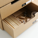 件整理盒聚可爱 日式纸质桌面收纳盒抽屉式办公桌创意DIY桌面文