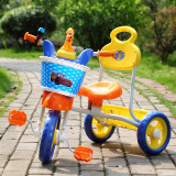舒贝乐儿童三轮车脚踏车宝宝自行车幼儿童音乐玩具车带橡胶发泡轮
