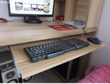 特价电脑桌键盘托架电脑桌配件木质托盘静音吊装二节轨滑道键盘托