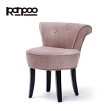 ranpoo换鞋凳布艺梳妆凳圆凳欧式时尚沙发凳 床前凳小靠背凳子
