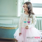 新款纯棉韩国进口正品儿童舞蹈外套芭蕾白小兔长袖女孩芭蕾练功服