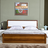 卡斯腾双人床1.8米 木高箱床 储物床箱体床 单人1.5米气动床特价