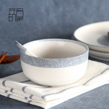 无名印象日式餐具创意陶瓷碗米饭家用碗盘杯碟勺套装面碗沙拉碗