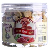 宠物狗零食朗诺冻干犬零食鸡肉+菠菜+胡萝卜40g美毛肉干狗零食