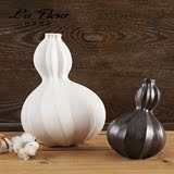 拉芙洛禾 美式乡村陶瓷创意花瓶摆件设 基律纳北欧色彩系葫芦花器