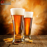 泰国进口Ocean创意玻璃啤酒杯 透明果汁杯饮料杯 大号扎啤杯子