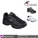 代购Skechers斯凯奇男鞋超轻便系带熊猫舒适厚底跑步运动鞋51297