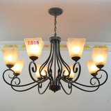 欧式吊灯客厅餐厅卧室灯复古简约美式吊灯宜家灯饰灯具四方灯罩