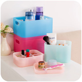 居家家 透明磨砂易分类桌面化妆品收纳盒 可自由组合杂物整理盒