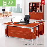 厦门办公家具老板桌总裁桌大班台经理办公桌子椅书柜组合实木贴皮