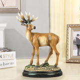 欧式创意摆件树脂家居饰品结婚礼物麋鹿仿真动物办公室桌面摆设品