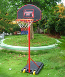 儿童篮球架玩具可升降铁杆铁蓝框配球打气筒室内投篮移动挂式包邮
