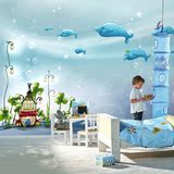 温馨儿童房环保海洋3D墙纸电视客厅背景墙壁纸大型无缝壁画 卡通