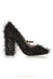 Boutique Moschino 女士黑色金属丝高跟鞋 OME5273911