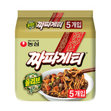 【天猫超市】韩国进口农心正宗韩式炸酱面袋面140gx5袋五连包
