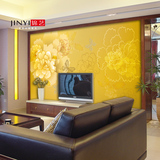 锦艺 3d大型壁画客厅电视背景墙壁纸定制 富贵奢华 牡丹 卧室墙纸