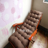 全棉帆布纯色竹躺椅 摇椅加厚长方形坐垫 椅子垫 春秋垫 绑带固定