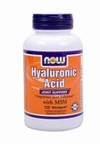 NOW Foods Hyaluronic Acid with MSM, Vegetarian Capsules, 120