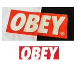 美国潮牌现货 OBEY Box Logo Tee 经典红色字母休闲短袖T恤 情侣