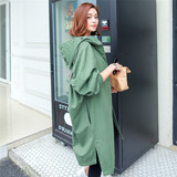 2016新款春秋女士风衣休闲韩版外套不对称女士上衣宽松大码蝙蝠装