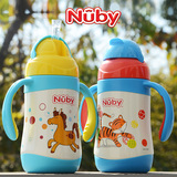 2014新品nuby/努比 儿童宝宝婴儿不锈钢真空保温吸管杯280ml