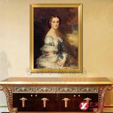 欧洲宫廷画家温特哈尔油画临摹定做 古典人物手工奢侈品壁挂GR68