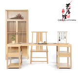新中式现代书桌书椅写字桌条案画案书桌椅子样板房书房家具订做