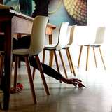 生活电脑咖啡酒店餐椅子黑尔椅欧式实木大师设计休闲椅