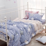 韩国进口 蓝色星星绗缝纯棉双面儿童床品2件套/床上三件套