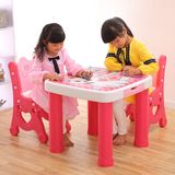 双层加厚 儿童塑料桌椅 幼儿园塑料桌椅 宝宝餐桌椅 学习桌