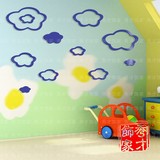 克力3D水晶立体墙贴卧室儿童房背景幼儿园卡通装饰贴画创意云朵亚