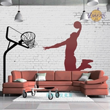定做大型壁画篮球墙纸NBA背景墙科比壁纸球星扣篮体育用品店墙画