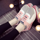 秋季韩版百搭时尚气垫休闲透气学生厚底增高跑步运动鞋板鞋女潮流
