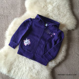 宝宝兔童装 15年 大牌外贸尾货 女童紫色加绒连帽外套