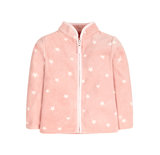 英国正品mothercare童装代购中童粉色星星绒外套