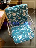 棉布兰色印花布艺椅子套电脑椅套转椅套网吧椅套定做款扶手套