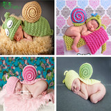 儿童影楼拍照服装满月新生儿宝宝百天照相小蜗牛造型创意摄影衣服