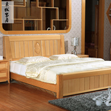 东城家居 德国进口榉木全实木双人床厚重1.5米1.8米箱体储物床