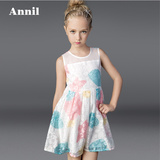 商场同款安奈儿童装夏装女童无袖连衣裙儿童背心裙公主裙AG623632
