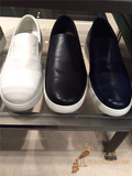 正品代购 Prada/普拉达2015夏季新款男鞋 时尚真皮平底鞋 一脚蹬