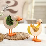 【亲】北欧简约现代时尚创意鸭子动物摆件实木家居饰品工艺品礼品