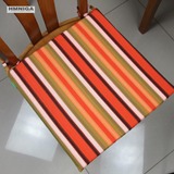 HMNIGA/花美.佳欧式布艺坐垫椅子垫条纹餐椅桔红色绿色椅垫