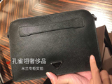 正品代购 Prada/普拉达2015新款男包 时尚黑色真皮手拿包