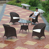 户外休闲家具仿藤桌椅套装组合花园阳台酒店咖啡厅办公编藤餐桌椅