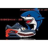 香港代购 耐克鲨鱼男鞋 Air Max90女鞋气垫东京喰种食尸鬼跑步鞋